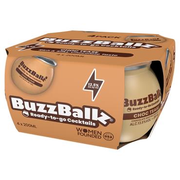Buzz Ballz Chocolate 4 x 200ml 