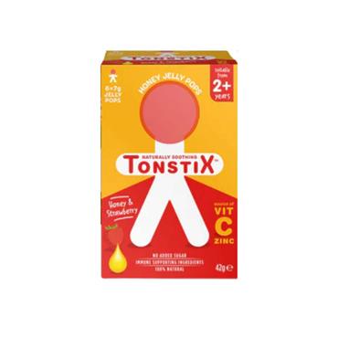 TONSTIX HONEY & STRAWBERRY JELLY POPS 2+YRS 6PK