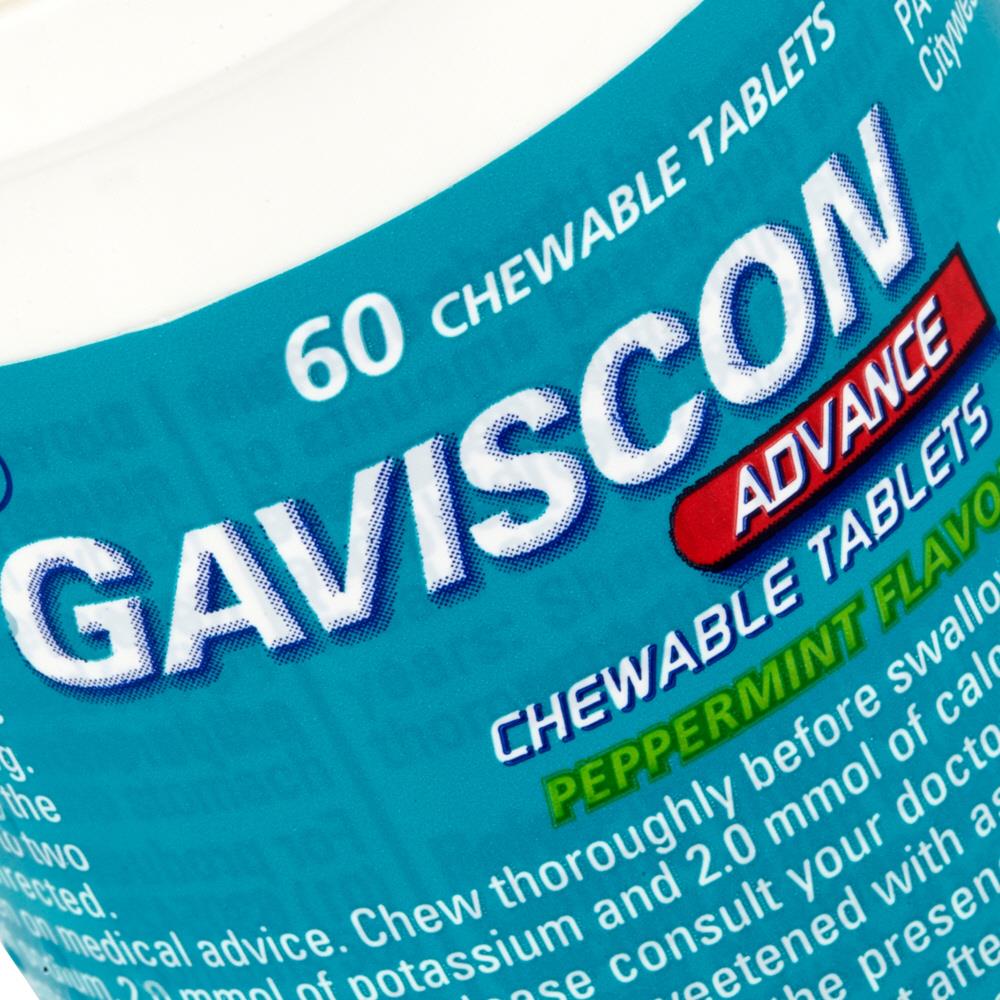 GAVISCON ADVANCE CHEWABLE TABS 60 TABS PH ONLY