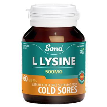 SONA L LYSINE 500MG TABLETS 60 PACK