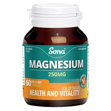 SONA MAGNESIUM 250MG TABLETS 60 PACK