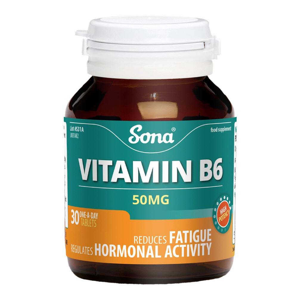 SONA VITAMIN B6 50MG (30 TABLETS) SONA VITAMIN B6 50MG (30 TABLETS)