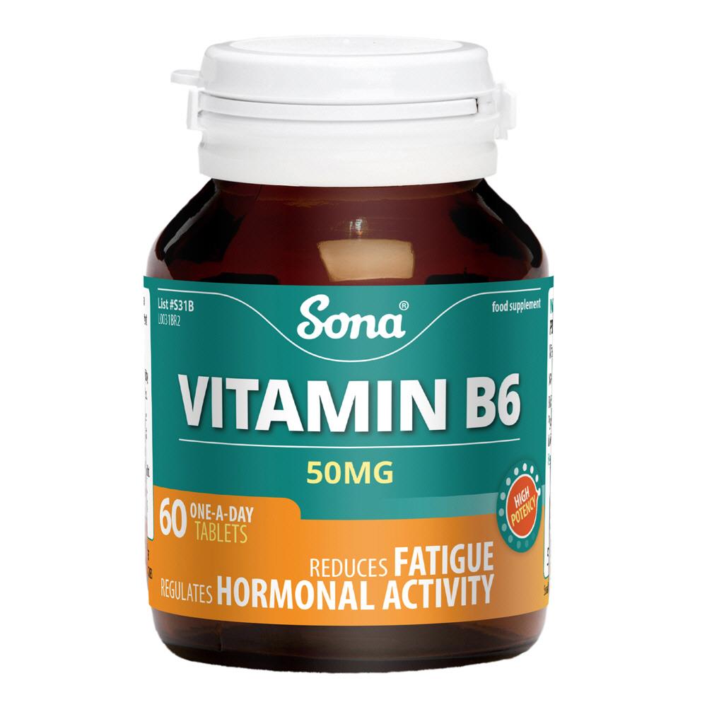 SONA VITAMIN B6 50MG (60 TABLETS)