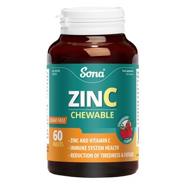 SONA ZINC CHEWABLE TABLETS SUGAR FREE 60 PACK