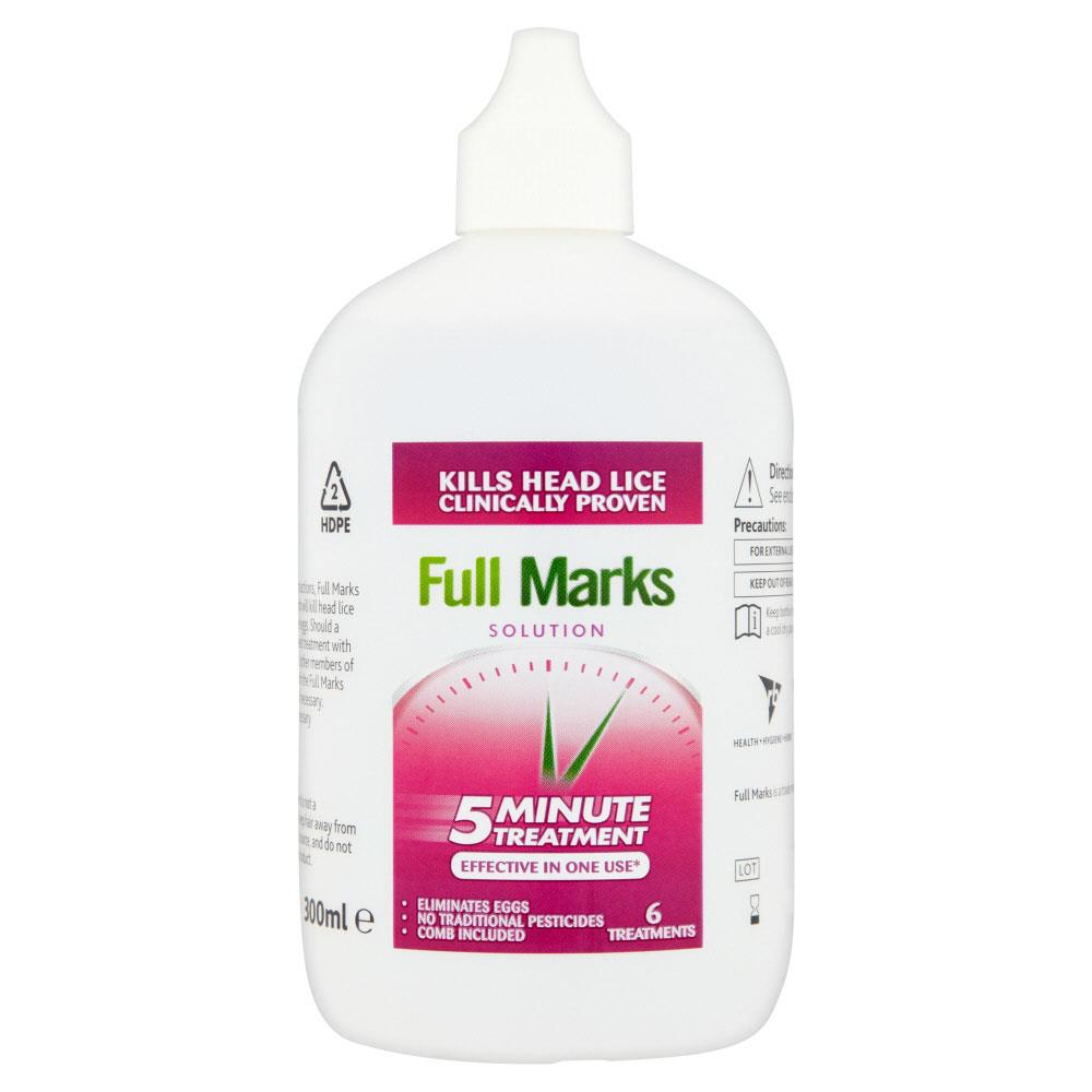 FULL MARKS HEAD LICE SOLUTION 300ML Pharmacystore.ie Ireland