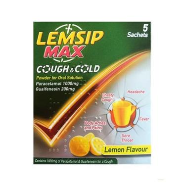 LEMSIP MAX COUGH & COLD 5 SACHETS