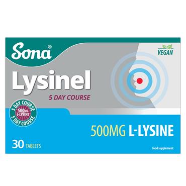 SONA LYSINEL 500MG L-LYSINE TABLETS 30 PACK
