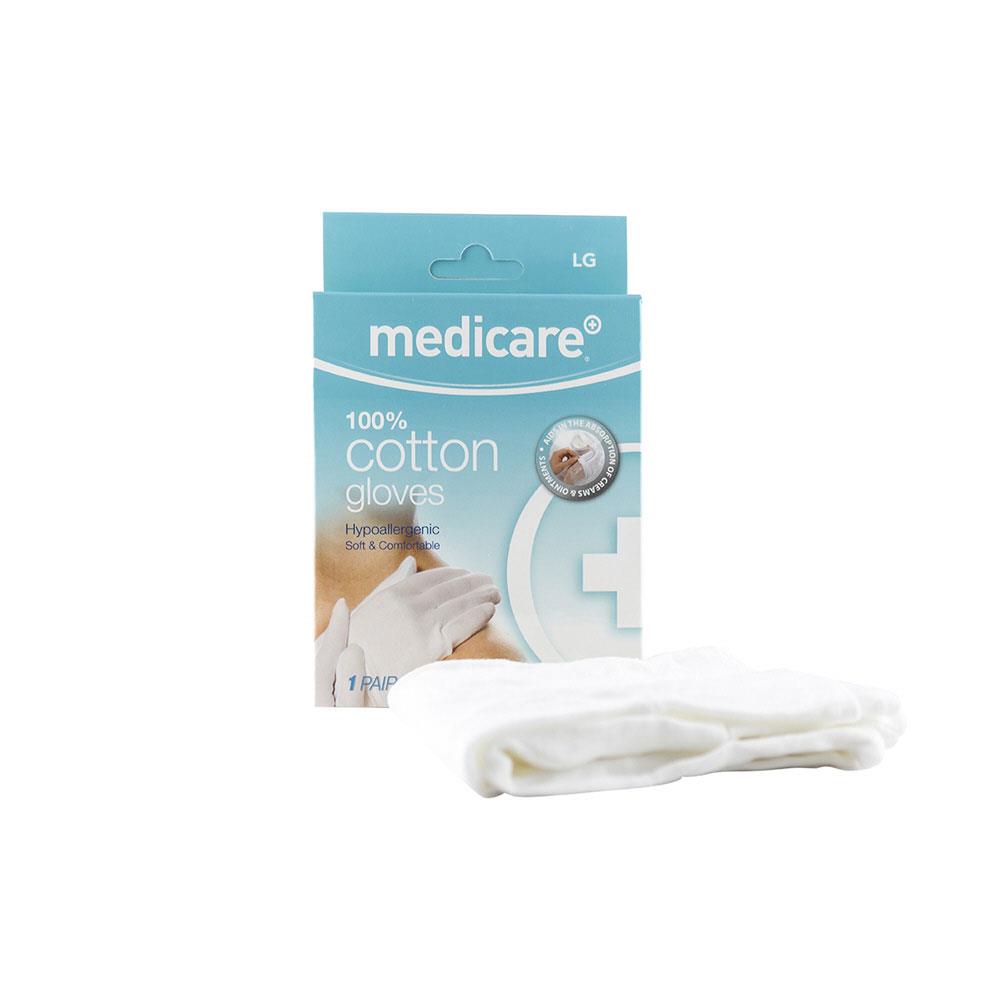 MEDICARE COTTON GLOVES LARGE (1 PAIR)
