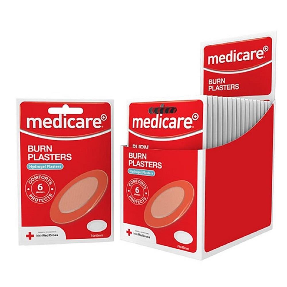 MEDICARE BURN HYDROGEL PLASTERS 6 PACK