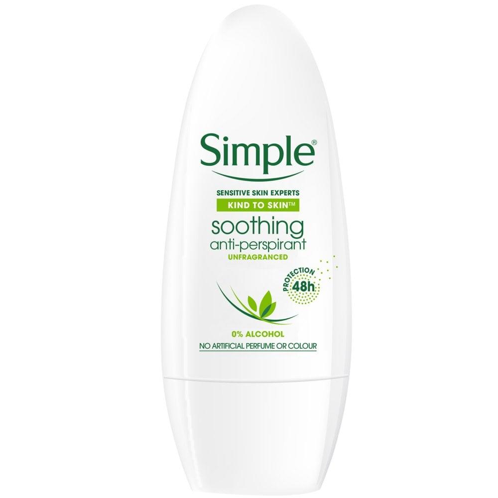 SIMPLE SOOTHING ANTIPERSPIRANT ROLL ON 50ML Pharmacystore.ie Ireland