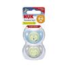 NUK TRENDLINE NIGHT GLOW IN THE DARK SILICONE SOOTHER S1 0-6 MONTHS