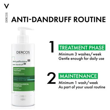 Vichy Dercos Anti Dandruff Shampoo Normal To Oily 390ml
