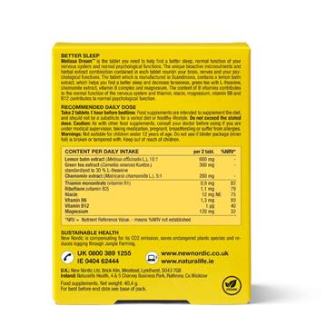 New Nordic Melissa Dream 40 Tablets