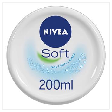 Nivea Soft Moisturiser For Body, Face & Hands 200ml