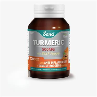 Sona Turmeric 500mg with Black Pepper 120 Capsules
