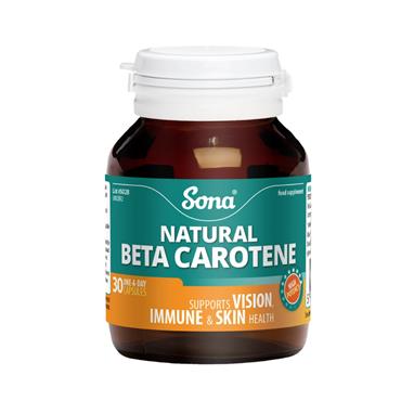 Sona Beta Carotene - Natural Beta Carotene 60 Capsules