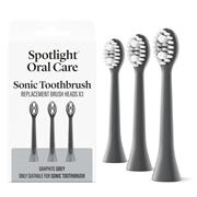 Spotlight Oral Care Sonic Toothbrush Replacement Heads in Graphite Grey