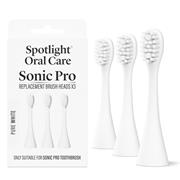 Spotlight Oral Care Sonic Pro Toothbrush Replacement Heads in White