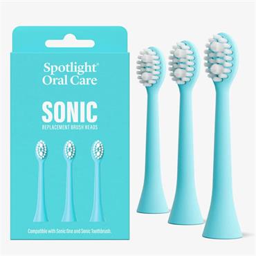 Spotlight Oral Care Sonic Toothbrush Replacement Heads in Blue
