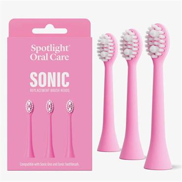 Spotlight Oral Care Sonic  Toothbrush Replacement Heads in Pink