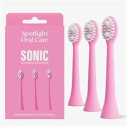 Spotlight Oral Care Sonic  Toothbrush Replacement Heads in Pink (Fits OG & One)
