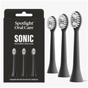 Spotlight Oral Care Sonic Toothbrush Replacement Heads in Black (Fits OG & One)