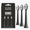 Spotlight Oral Care Sonic Toothbrush Replacement Heads in Black