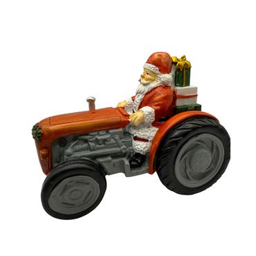 Santa in Tractor Decoration