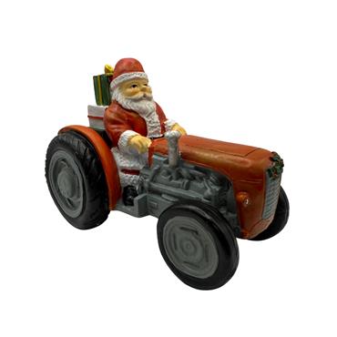 Santa in Tractor Decoration