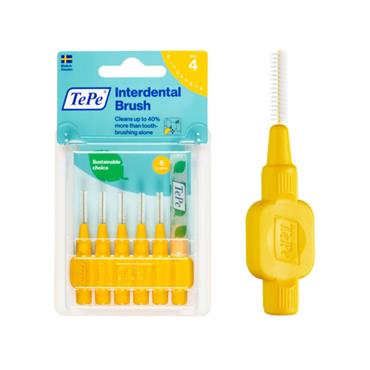 Tepe Interdental Brushes Size 4 Yellow 0.7Mm