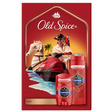 OLD SPICE CAPTAIN SET SHOWER GEL & ROLL ON 