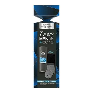 Dove Men+Care Cleanse + Care Body Wash & Socks Gift Set