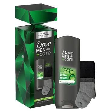 Dove Men+Care Refresh + Care Body Wash & Socks Gift Set