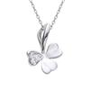 Kilkenny Silver Celtic Shamrock Pendant with Cubic Zirconia KS872
