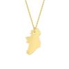 Kilkenny Silver Map of Ireland Necklace - Gold KS1036YG
