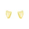 Kilkenny Silver Celtic Harp Stud Earrings - Gold KS794YG