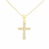 Kilkenny Silver Eyecatching Cross Necklace - Yellow Gold L3284YG