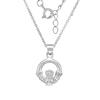 Kilkenny Silver Claddagh Pendant with Cubic Zirconia CS127CZ