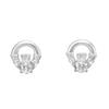 Kilkenny Silver Claddagh Studs with Cubic Zirconia CS110SIL