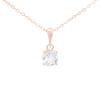 Kilkenny Silver Single Cubic Zirconia Stone Necklace – Rose Gold L3271RG
