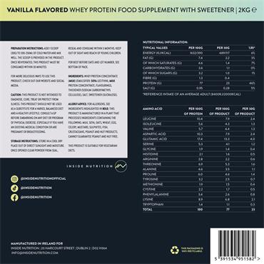 Inside Nutrition Whey Protein Powder 2kg – Vanilla