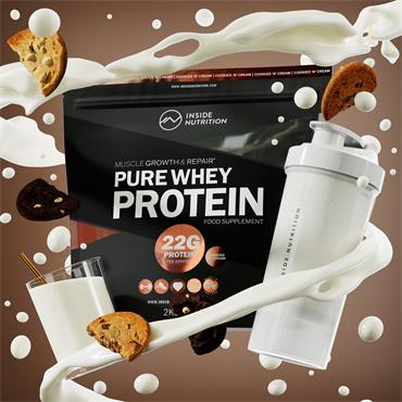 Inside Nutrition Whey Protein Powder 2kg – Cookies & Cream