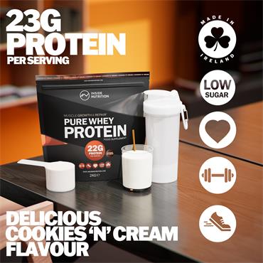 Inside Nutrition Whey Protein Powder 2kg – Cookies & Cream