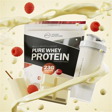 Inside Nutrition Whey Protein Powder 1Kg – White Chocolate & Raspberry