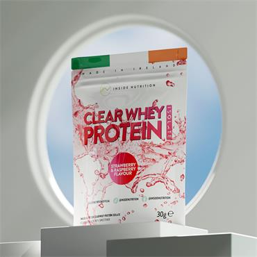 Inside Nutrition Clear Whey Isolate Protein 30g sachet Strawberry & Raspberry