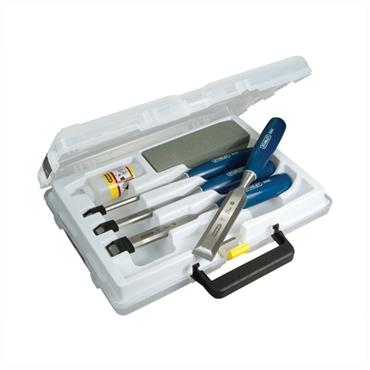 STANLEY 0-160130 5002 - Chisel Set - 6,12,18,25 - Oil & Stone