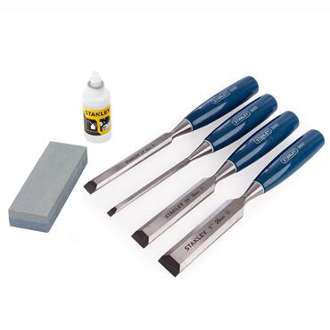 STANLEY 0-160130 5002 - Chisel Set - 6,12,18,25 - Oil & Stone