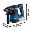 Bosch GBH 18v-22 - 2 x 4Ah Batt & Charger Cordless Rotary Hammer with SDS plus -0611924072