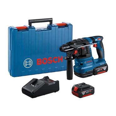 Bosch GBH 18v-22 - 2 x 4Ah Batt & Charger Cordless Rotary Hammer with SDS plus -0611924072