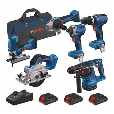 Bosch 6pc Combo Tool Kit 18v - 3 x 4.0Ah & Charger - 0615A5008C